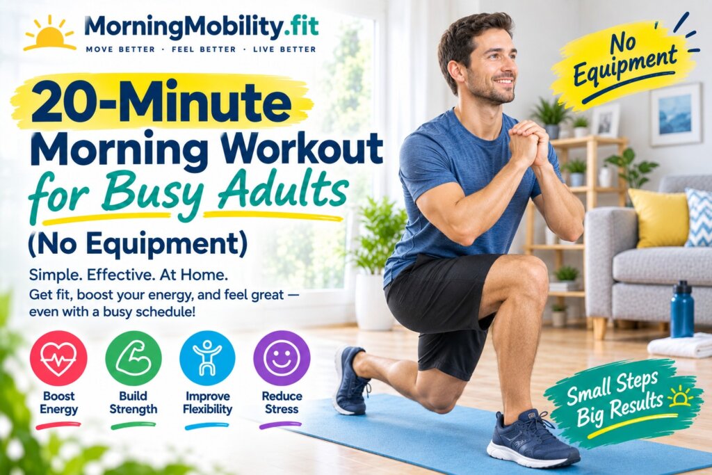 20-minute morning workout for busy adults with no equipment