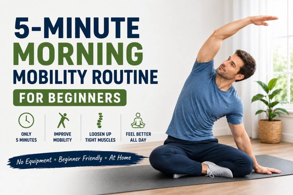 5-minute morning mobility routine for beginners with no equipment