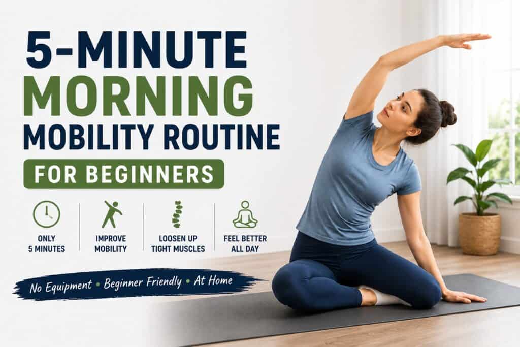 5-minute morning mobility routine for beginners with no equipment