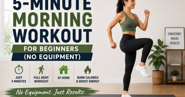 5-minute morning workout for beginners with no equipment