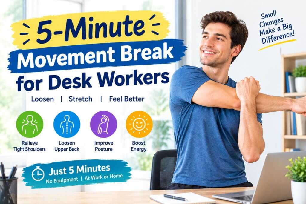5-minute movement break for desk workers