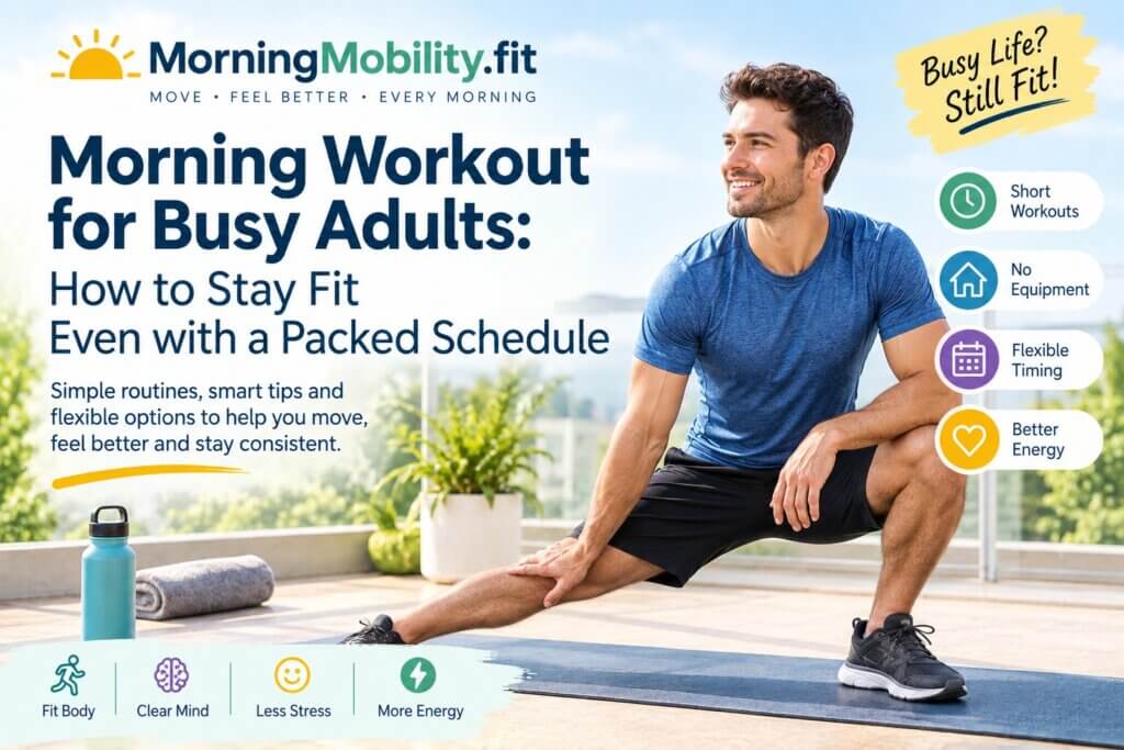 beginner doing a morning workout at home