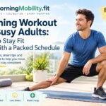 beginner doing a morning workout at home