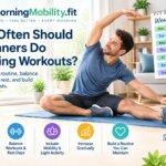 beginner doing a morning workout at home